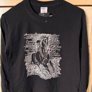 Horse Lovers Girls Shirt by LA Pop Art (size M)